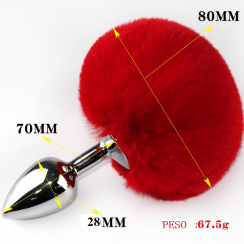 Plug Anal de Acero Inoxidable Cola de Conejo S